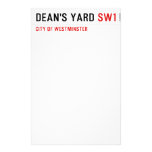 DEAN'S YARD  Stationery