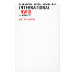 SQUAD ONE SOUND INTERNATIONAL   Stationery