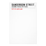 SANDERSON STREET  Stationery