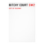 Bitchy court  Stationery