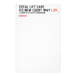 Total Lift Care 113 New Court Way  Stationery