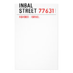 Inbal Street  Stationery