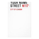 Your Name Street  Stationery