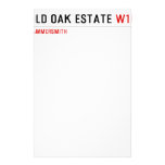 Old Oak estate  Stationery