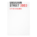 Obsidian Street  Stationery