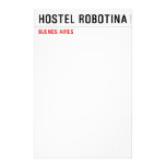 Hostel Robotina  Stationery