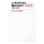 LEBOHANG MAHADY  Stationery