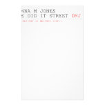 DoNNA M JONES  She DiD It Street  Stationery