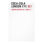 COCA-COLA LONDON EYE  Stationery