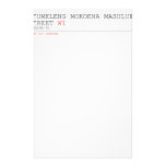 ITUMELENG MOKOENA MASULUKE  Street  Stationery