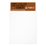 Geniet elke dag van een ander         dagmenu  Stationery