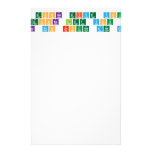 Never gonna give you up
 Never gonna let you down
 Never gonna run around and desert you  Stationery