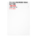 110 collingwood road  Sutton    Stationery