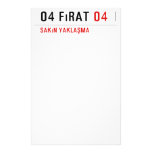 04 fırat  Stationery