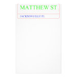 Matthew st  Stationery