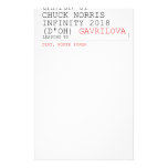 Canyon of chuck norris INFinity 2018 (D'oh)  Stationery