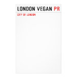 London vegan  Stationery