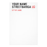 Your Name StreetBariga  Stationery