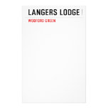 LANGERS LODGE  Stationery