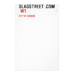 SLAGSTREET .com   Stationery