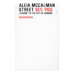 Aleia Mccalman Street  Stationery
