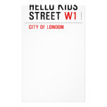 Hello kids  Street  Stationery