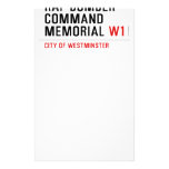 raf bomber command memorial  Stationery