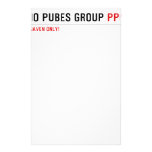 No pubes group  Stationery