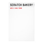 SCRATCH BAKERY  Stationery
