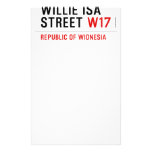 willie isa Street  Stationery