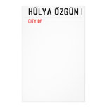 HÜLYA ÖZGÜN  Stationery