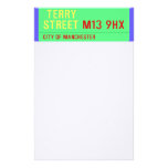  terry Street  Stationery