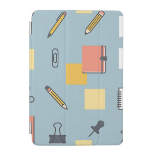 Stationery Chaos Pencils Notebooks Sticky Notes iPad Mini Cover