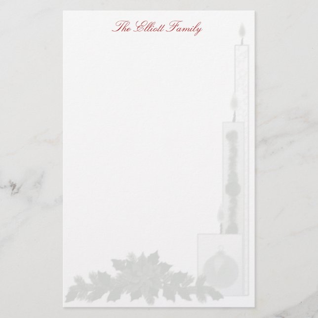 Stationery - Christmas Candles (Front)