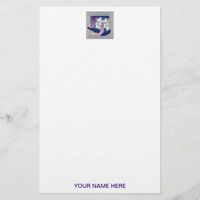 Stationery - Electric Slide Cowboy Boots (Front)