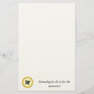 Stationery - Genealogists do it for the memories