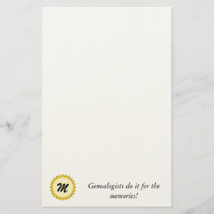 Stationery - Genealogists do it for the memories