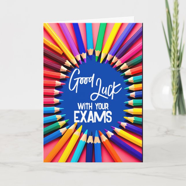 Stationery Good Luck in your exams GCSE ALevel SAT Card (Front)