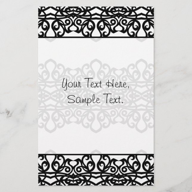 Stationery Lace Embroidery Design (Front)