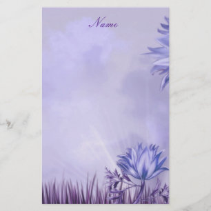 Stationery Lilac Mauve Flower