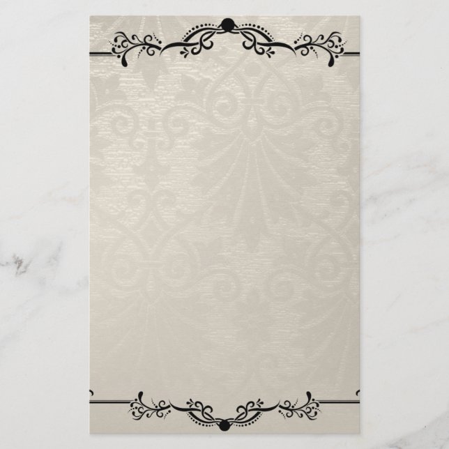 Stationery Old Paper Cream Black (Front)