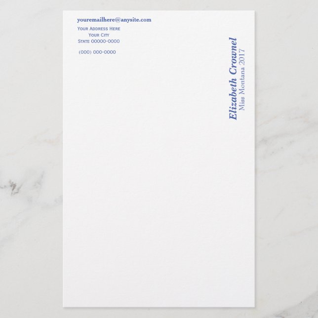 Stationery On The Side Letterhead (Front)