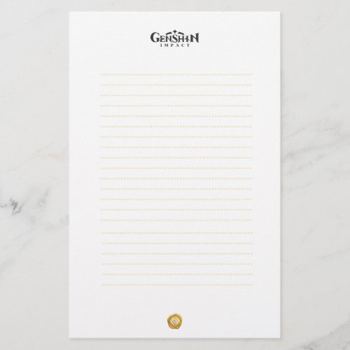 Stationery Paper Geo Genshin Impact