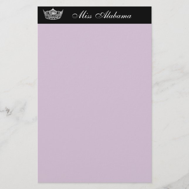 Stationery Paper-Pageant Crown & Title (Front)