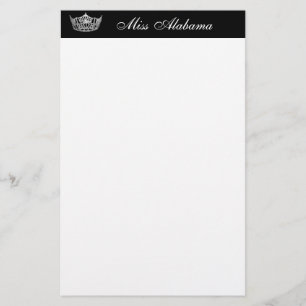 Stationery Paper-Pageant Crown & Title