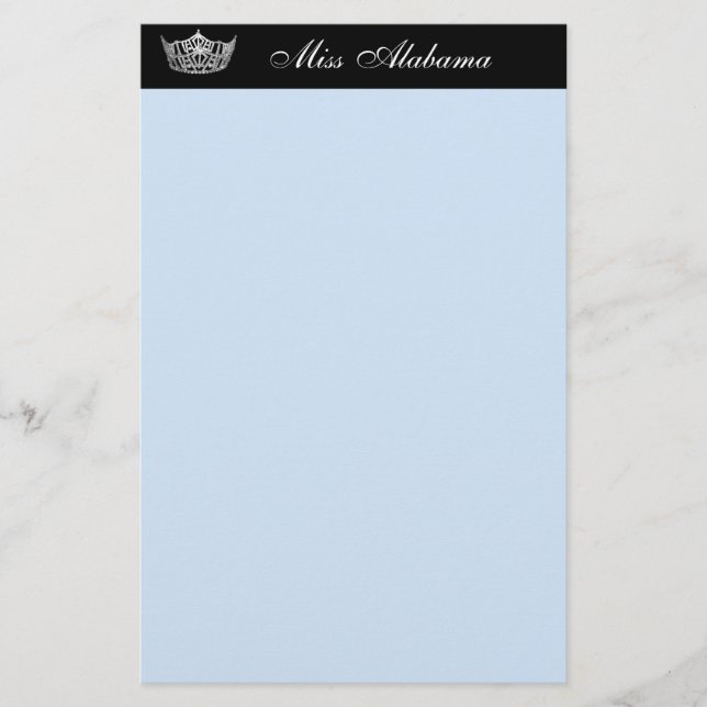 Stationery Paper-Pageant Crown & Title (Front)