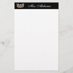 Stationery Paper-Pageant Crown & Title