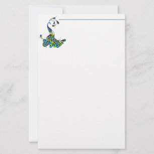 Stationery Paper-Peacock