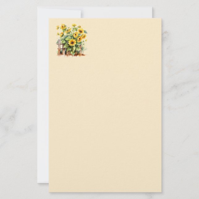 Stationery Paper-Sunflowers (Front)
