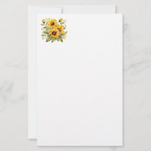 Stationery Paper-Sunflowers